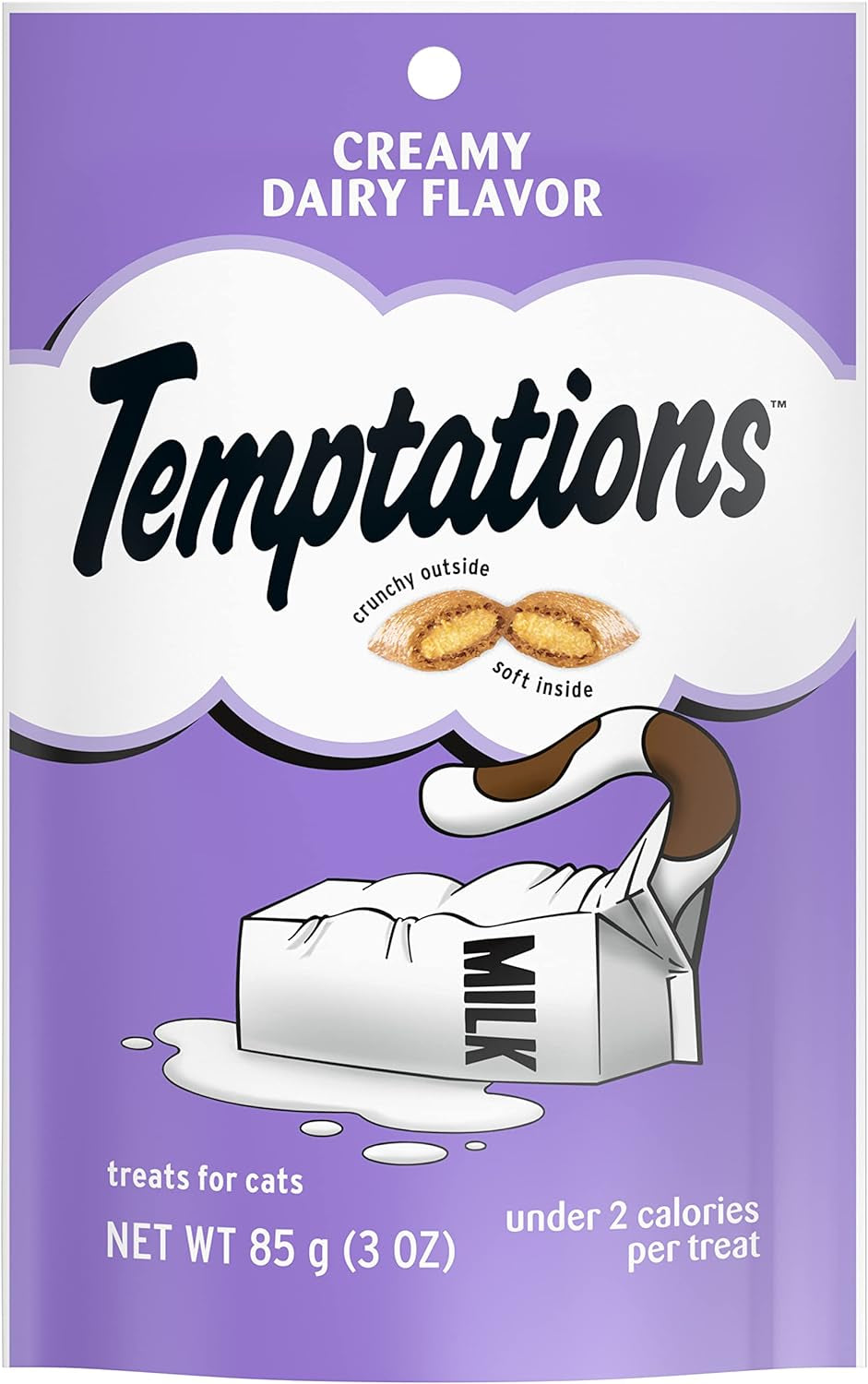 TEMPTATIONS Classic Treats for Cats Creamy Dairy Flavor 3 Ounces (Pack of 12)