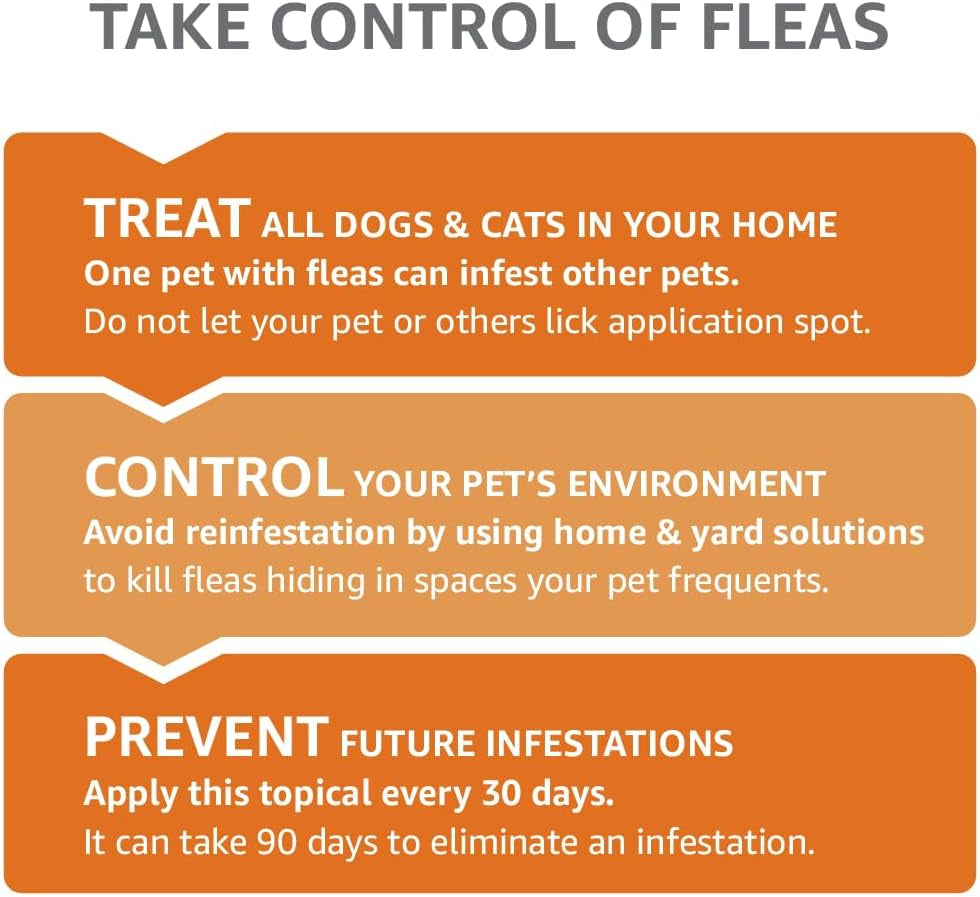 Amazon Basics Flea Topical for Medium Cats (5-9 Pounds), 4 Count