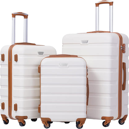 Coolife Luggage 4 Piece Set Suitcase Spinner Hardshell Lightweight TSA Lock