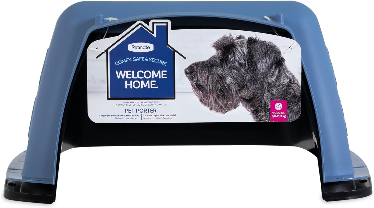 Petmate Pet Porter Fashion Dog Kennel 19", Scuba Blue, for Pets up to 10Lbs, Made in USA