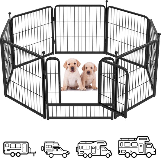 FXW Instant Dog Playpen Designed for RV Trips, 24" Height for Puppy and Small Dogs│Patented