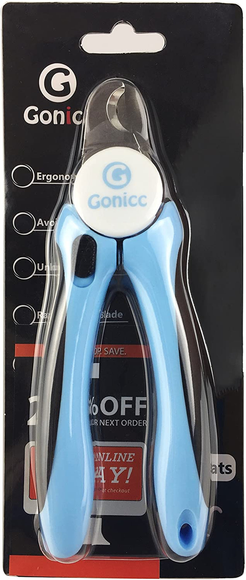 Gonicc Dog & Cat Pets Nail Clippers and Trimmers - with Safety Guard to Avoid Overcutting, Free Nail File, Razor Sharp Blade - Professional Grooming Tool for Pets