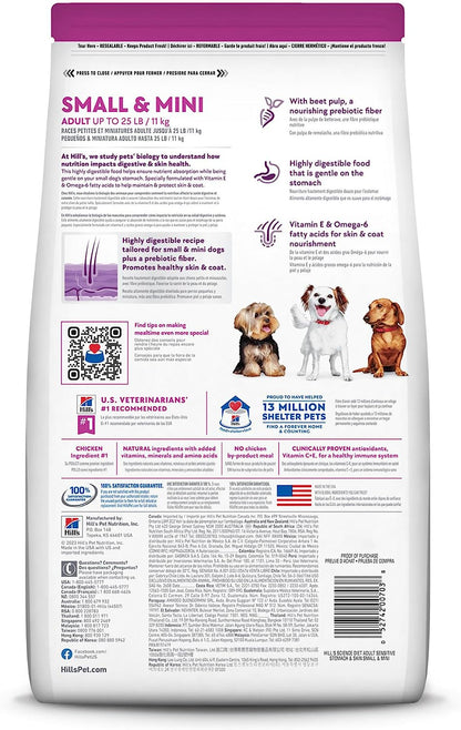 Hill'S Science Diet Sensitive Stomach & Skin, Adult 1-6, Small & Mini Breeds Stomach & Skin Sensitivity Supoort, Dry Dog Food, Chicken Recipe, 4 Lb Bag