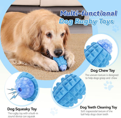 Tough Dog Toys for Aggressive Chewers Large Breed, Dog Chew Toys for Aggressive Chewers, Indestructible Dog Toys for Large Dogs, Durable Dog Toys, Squeaky Dog Toys, Rubber Heavy Duty Dog Ball