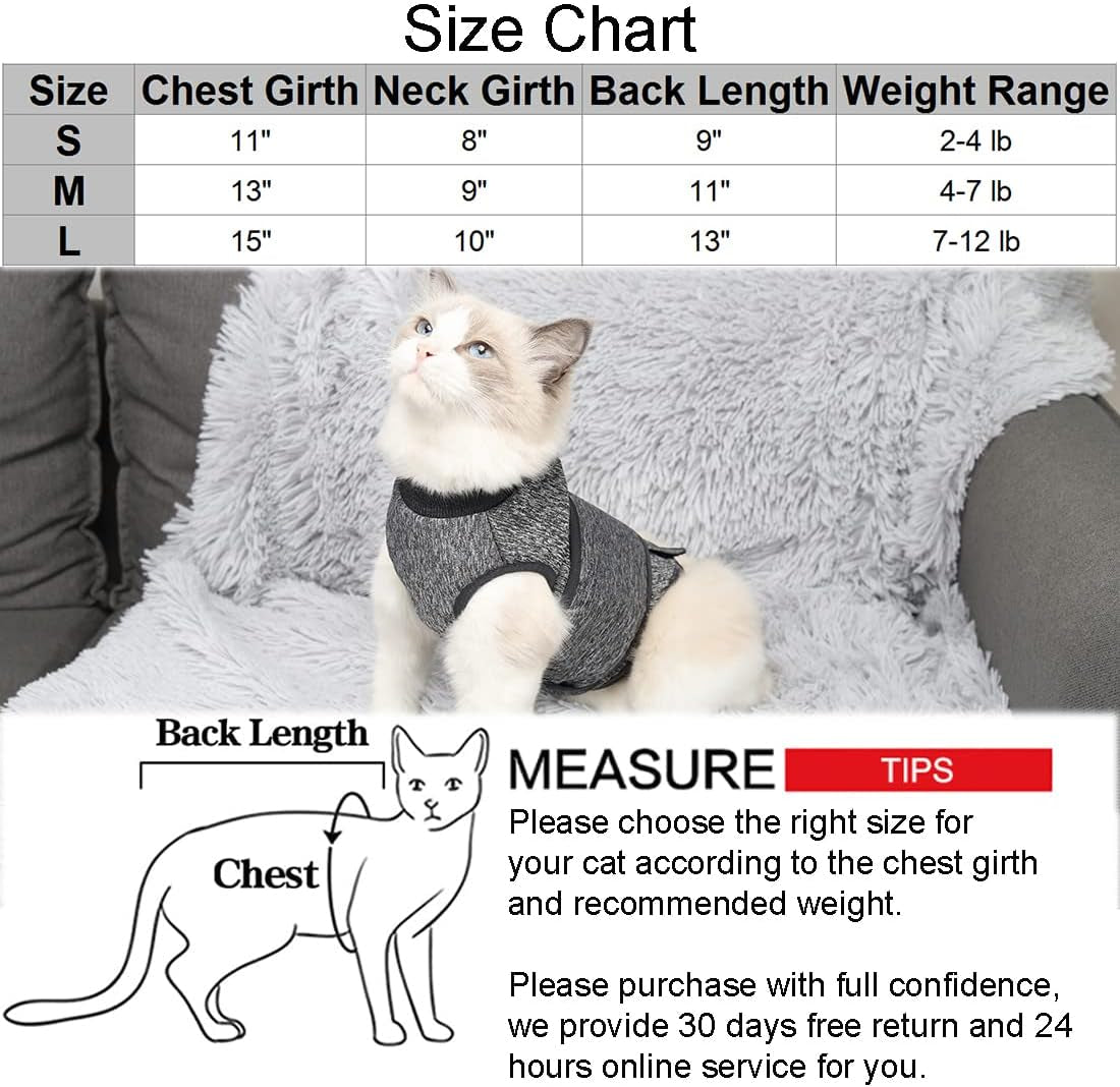 Coppthinktu Cat Anxiety Jacket, Anxiety Vest for Cats, Cat anti Anxiety Vest, Shirt for Cat, Cats Calming Wrap Vet Recommended Calming Solution Vest for Fireworks, Travel, Separation