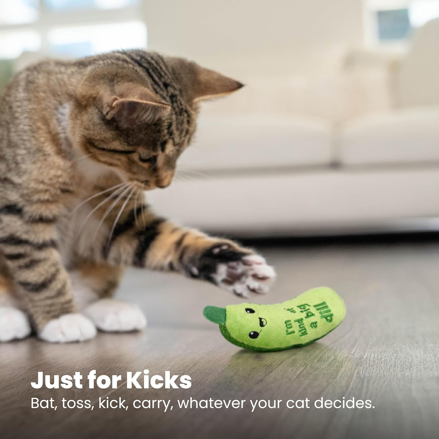 Catstages Crunchy Pickle Kicker Dental Catnip Cat Toy