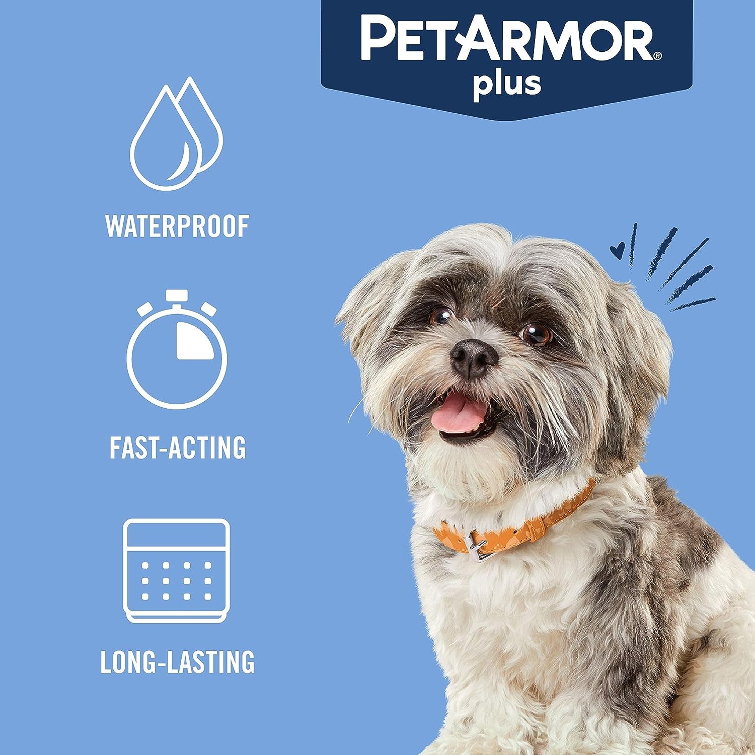 Petarmor plus Flea and Tick Prevention for Dogs, Dog Flea and Tick Treatment, Waterproof Topical, Fast Acting, Small Dogs (5-22 Lbs), 3 Doses (Pack of 1)