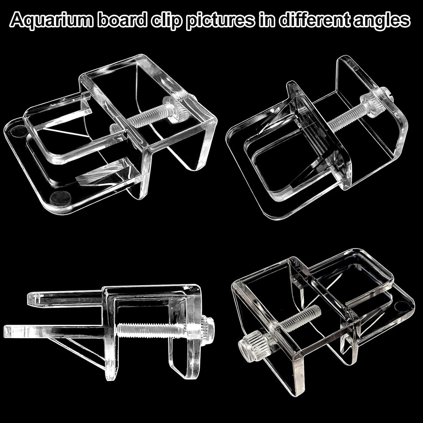 6 pcs Aquarium lid Clips Rimless Aquarium Fish Tank top Cover lid Hood Support Holder Glass Aquarium Acrylic Fish Tank top Clip