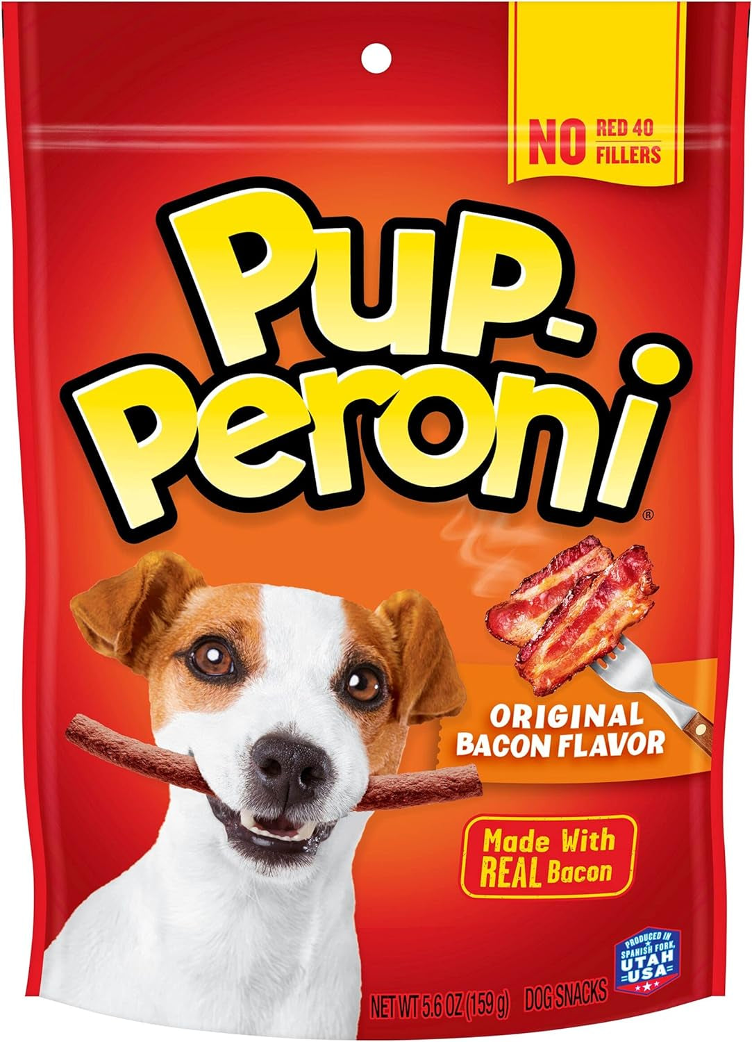 Pup-Peroni Dog Treats, Original Bacon Flavor, 5.6 Ounce (Pack of 8), Made with Real Bacon, No Red 40 or Fillers