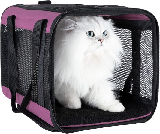 Soft Pet Carrier for Large and Medium Cats, 2 Kitties, Small Dogs. Easy to Get Cat In, Great for Cats That Don'T like Carriers (Viva Magenta)