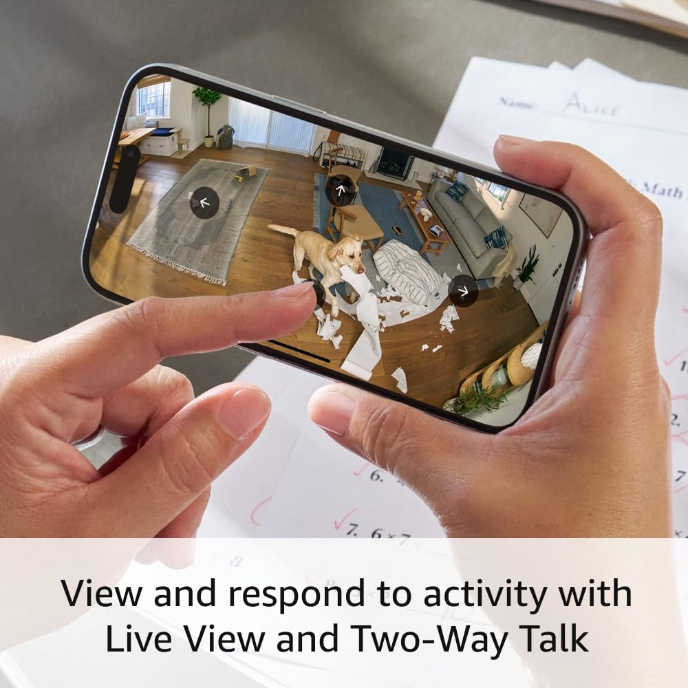 Introducing Ring Pan-Tilt Indoor Cam | see all around with 360° pan coverage, HD video, plus Two-Way Talk (2024 release) | White