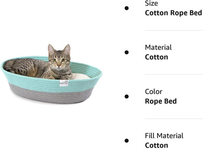 Kitty City Cat Bed, Cotton, 14"W X 19"L X 5"H