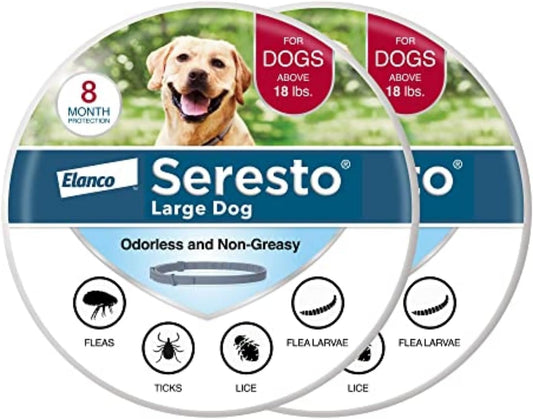 Seresto Large Dog Vet-Recommended Flea & Tick Treatment & Prevention Collar for Dogs Over 18 lbs. | 2-Pack