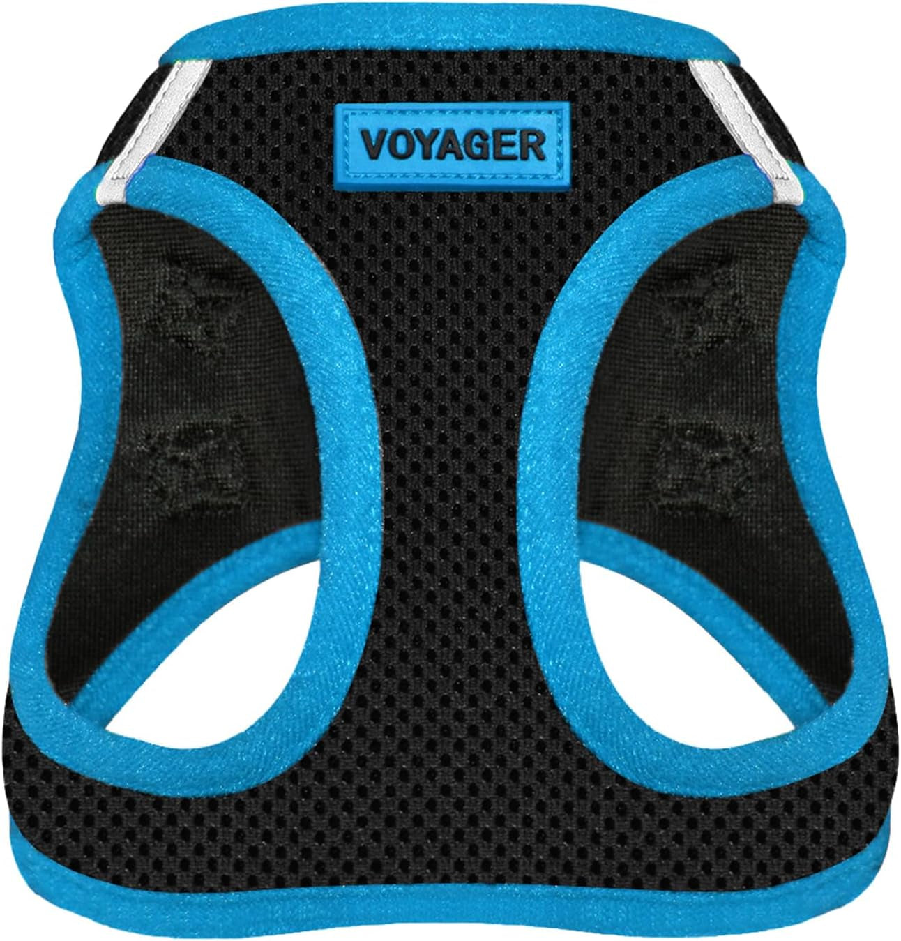 Voyager Step-In Air Dog Harness - All Weather Mesh Step in Vest Harness for Small and Medium Dogs by Best Pet Supplies - Blue Trim, XL