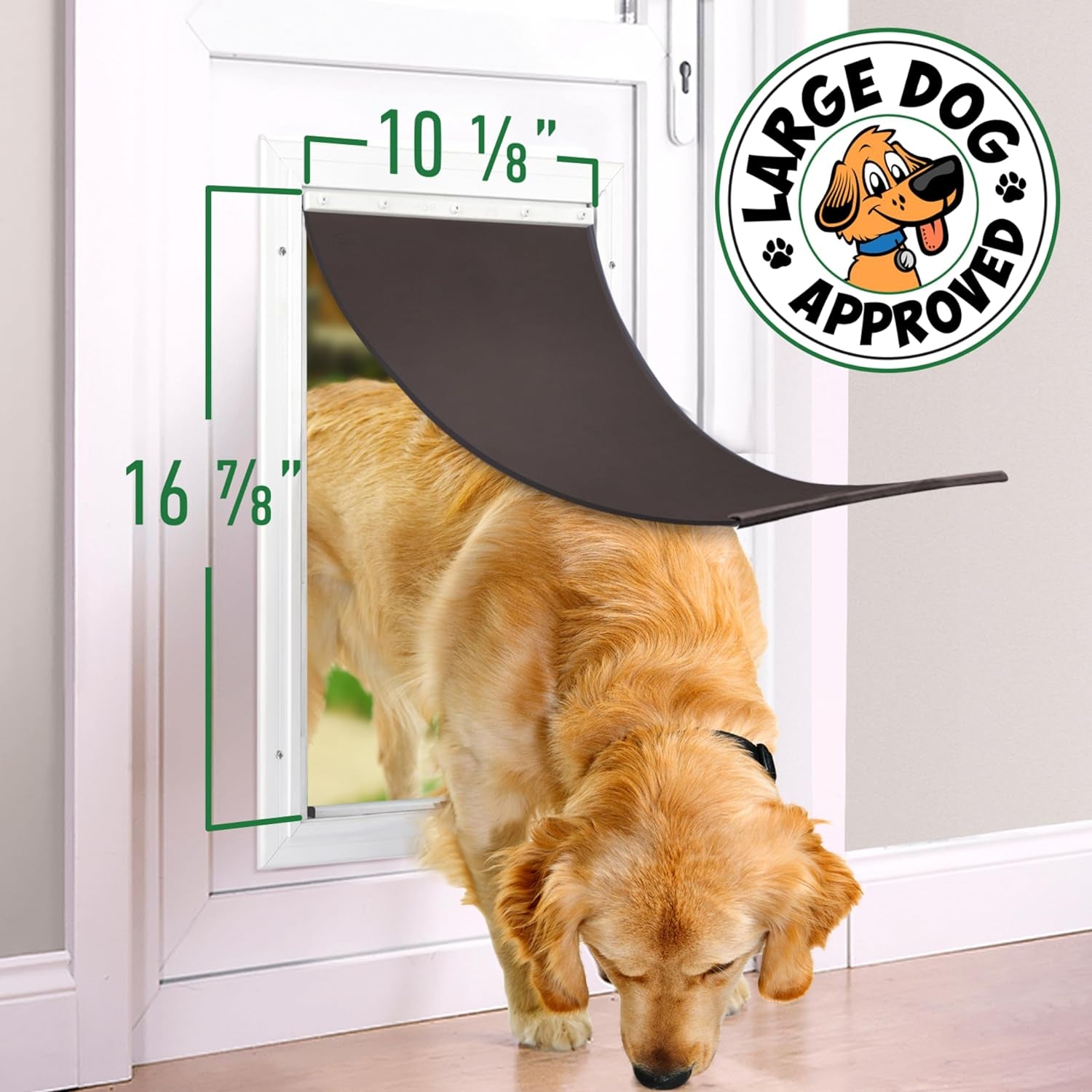 Evergreen Pet Supplies Large Replacement Dog Door Flap - Fits Petsafe Freedom PAC11-11039 - Flexible Doggy Door Flap for Small, Medium, and Large Dogs and Cats - Weather Resistant and Easy to Install