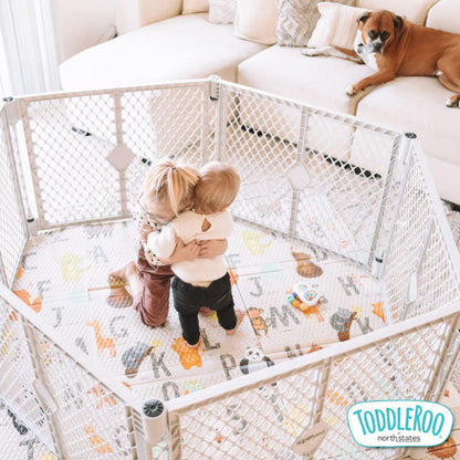 Toddleroo by North States Superyard Aqua 2 Panel Extension: Increases Play Space up to 34.4 Sq. Ft. (Adds 64", Aqua)