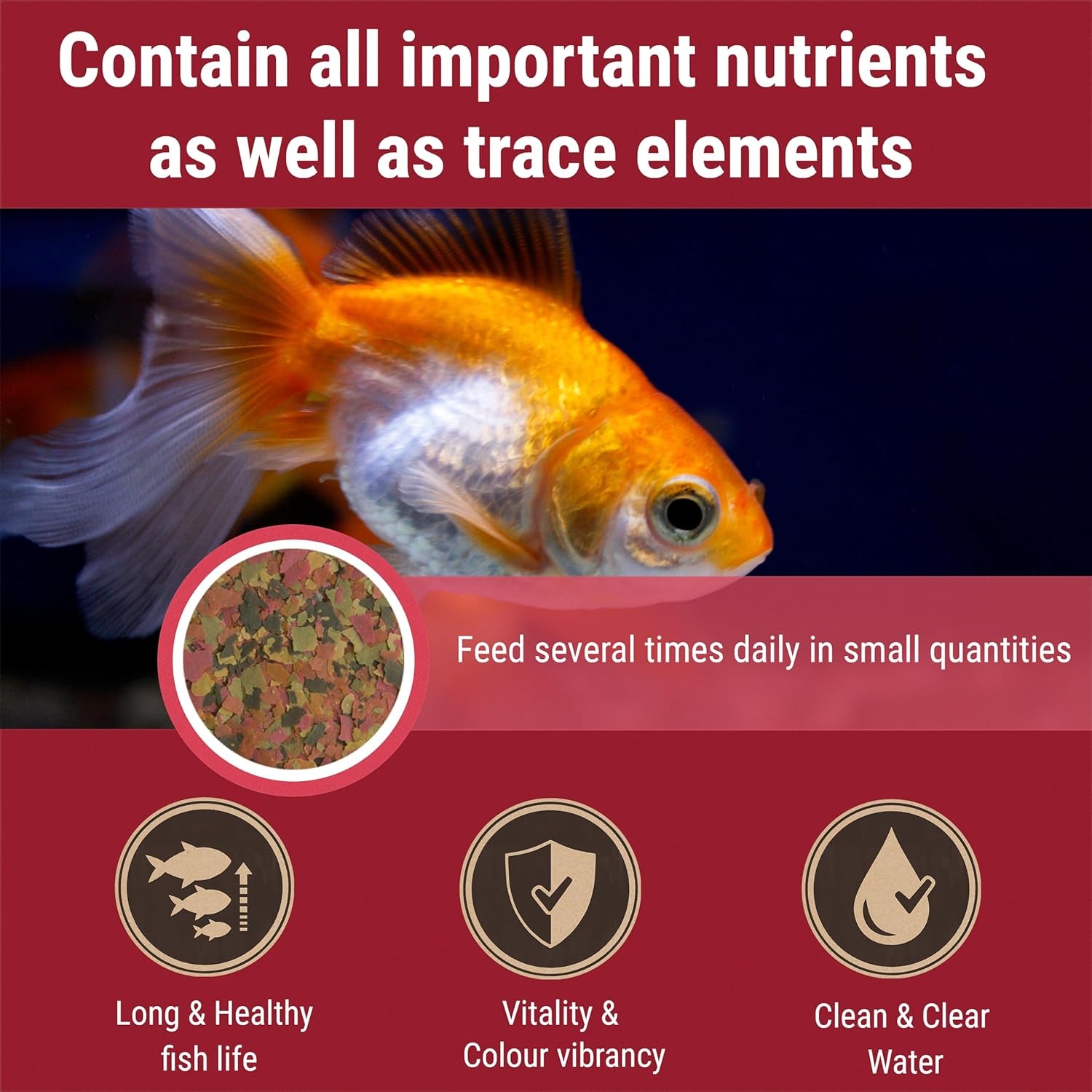 Tetra Goldfish Flakes, Nutritionally Balanced Diet for Aquarium Fish, Vitamin C Enriched Flakes, 7.06 Oz