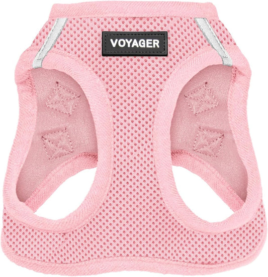 Voyager Step-In Air Dog Harness - All Weather Mesh Step in Vest Harness for Small and Medium Dogs and Cats by Best Pet Supplies - Harness (Pink), S (Chest: 14.5-16")