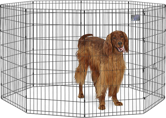 Midwest Homes for Pets Foldable Metal Dog Exercise Pen / Pet Playpen, 24'W X 42'H