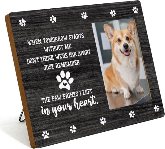 Pet Memorial Gifts for Dogs, Cat Memorial Gifts for Loss of Cat, Pet Loss Sympathy Gift Picture Frame, Pet Loss Gifts, Pet Remembrance Gift Dog Cat Memorial Photo Frame for Tabletop Desk Rome Decor