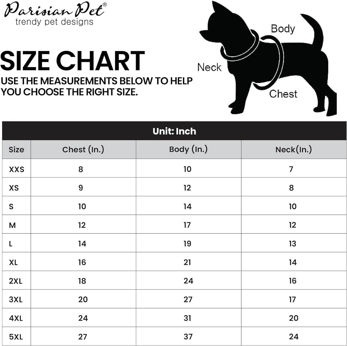 Parisian Pet Dog T-Shirt - Embroidered ' All Bark No Bite ' 100% Cotton, Dog Shirts - Sleeveless Pet Vest - Machine Washable Dog Clothes for Medium-Sized Dogs M