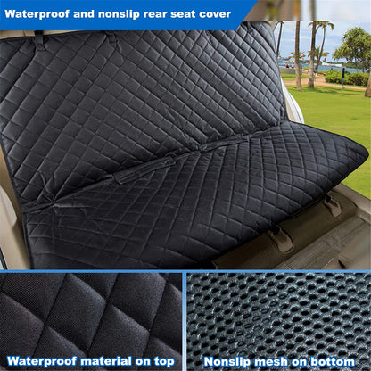 Car Seat Cover, Waterproof, Durable and Non-Slip, Pet Car Seat Cover for Dogs, Universal Size, Fits Cars, Trucks and Suvs