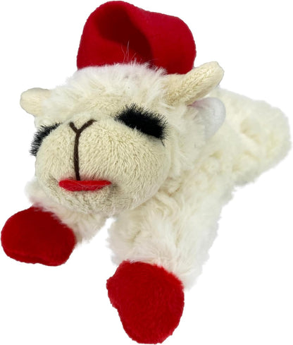 Multipet Holiday Lambchop Dog Toy 6", for small breeds