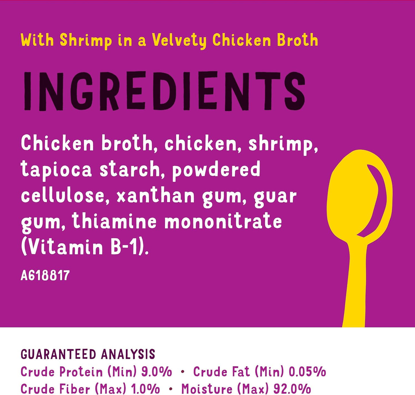 Purina Friskies Natural, Grain Free Wet Cat Food Lickable Cat Treats, Lil' Soups With Shrimp in Chicken Broth - 1.2 oz. Cups (Pack of 8)