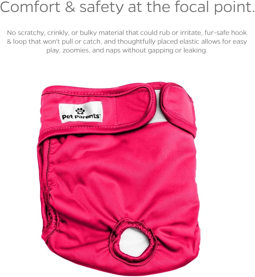 Pet Parents Premium Washable Dog Diapers & Extendrs, (3Pack) of Dog Diapers Female & Male Dog Diapers, Doggie Diapers Color: Black, Size: Small Dog Diapers