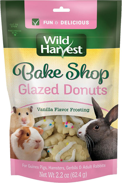 Wild Harvest Food And Unique Edible Treats for Guinea Pigs, Hamsters, Gerbils, and Adult Rabbits, Glazed Donuts, 0.14 pounds, 2.2 Ounce (Pack of 1)