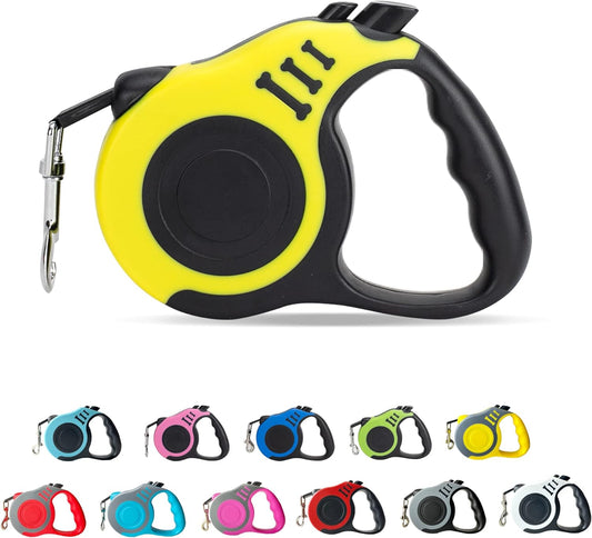 Retractable Dog Leash Automatic Telescopic Tractor Dog Tape, Pet Tape 10/16 FT Durable and Convenient, with Non-Slip Handle, Suitable for Small and Medium-Sized Dogs Yellow