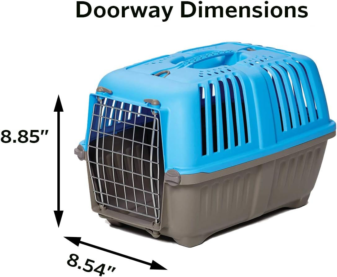 Midwest Homes for Pets Spree Travel Pet Carrier, Dog Carrier Features Easy Assembly and Not the Tedious Nut & Bolt Assembly of Competitors, Blue, 24-Inch Small Dog Breeds (1424SPB)