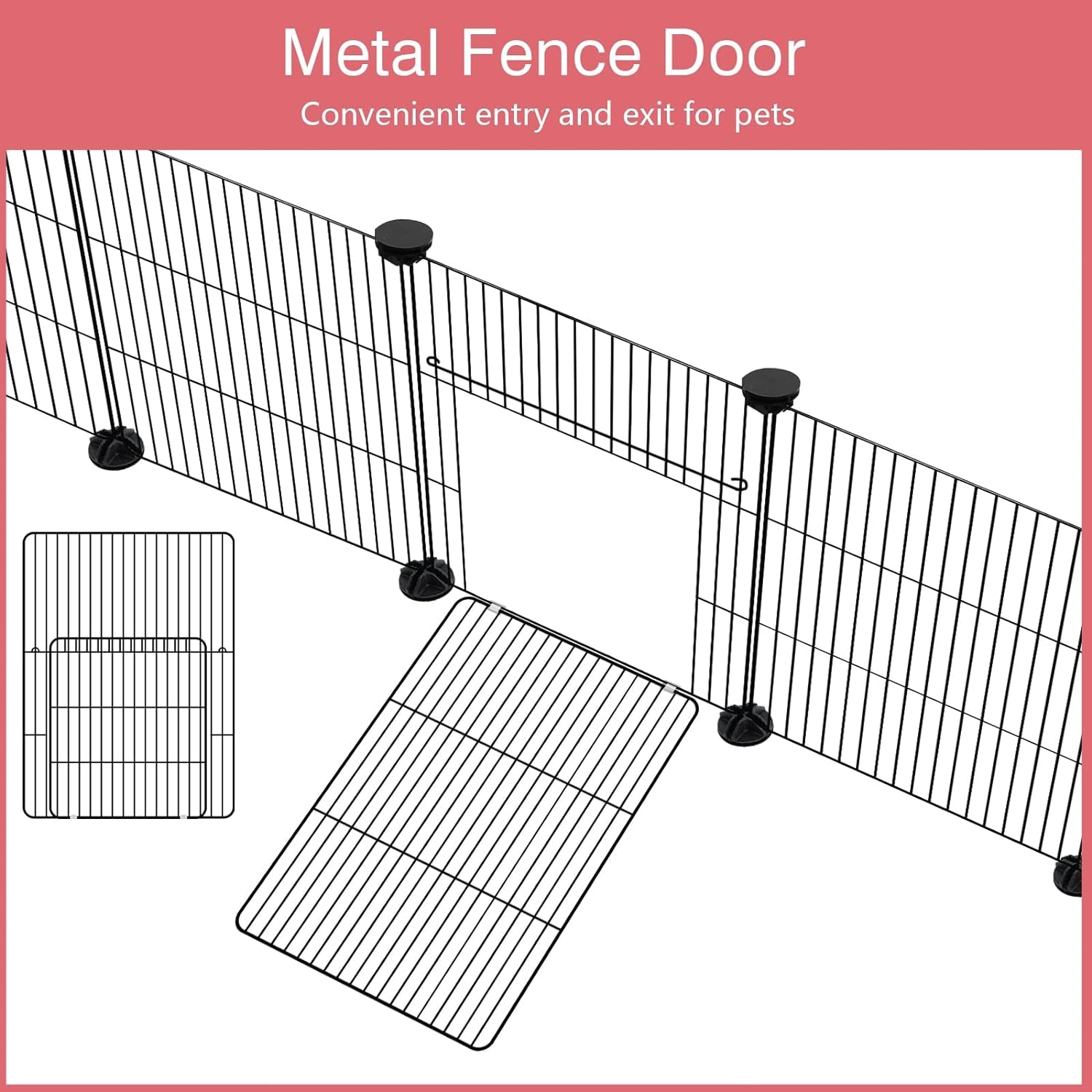 12 Panels Transparent Small Animals Playpen,48" X 24" X 16" Portable Pet Playpen,Plastic Enclosure,Puppy Play Pen for Indoors Outdoor Pet Fence for Guinea Pigs,Bunny,Ferrets,Hamsters,Hedgehogs