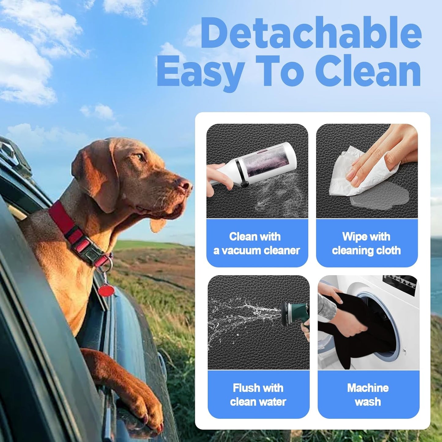 Back Seat Extender for Dogs - Waterproof Dog Car Seat Cover for Back Seat with Hard Bottom - 2024 Upgraded Material! Anti-Scratch! Safer! Easy to Use & Clean (Holds 400lbs)