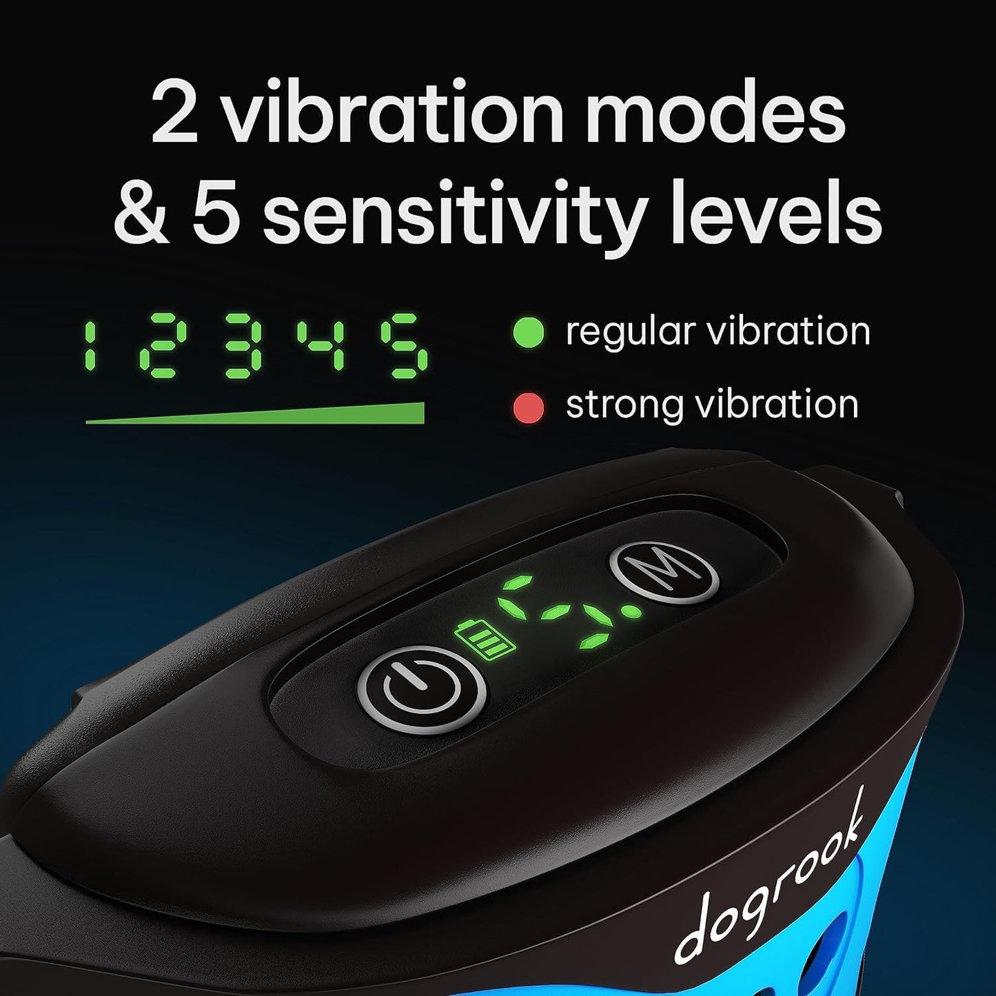 Dogrook Dog Bark Collar | Smart Collar for Dog Training | No Shock | Beep & Vibration | Rechargeable | No Bark Collar for Dogs | anti Bark Collar for Large Dog, Medium Dog, Small Dog | 12-110 Lbs