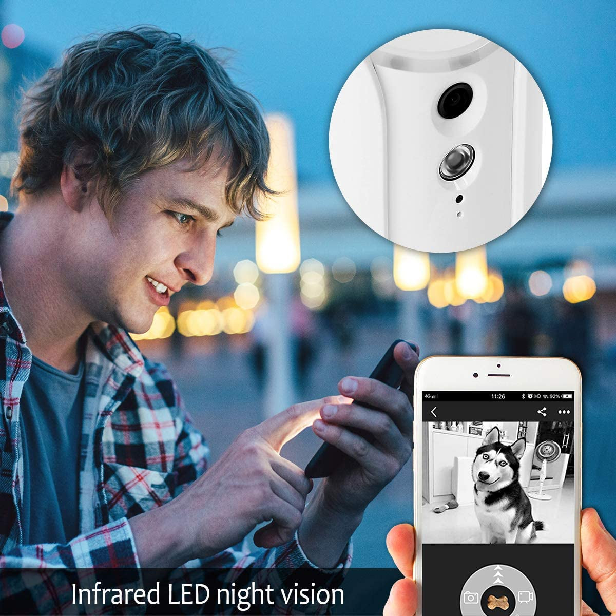 SKYMEE Petalk AI II Dog Camera Automatic Treat Dispenser, 5G Wifi Full HD Pet Camera with 180° Pan Full-Room View