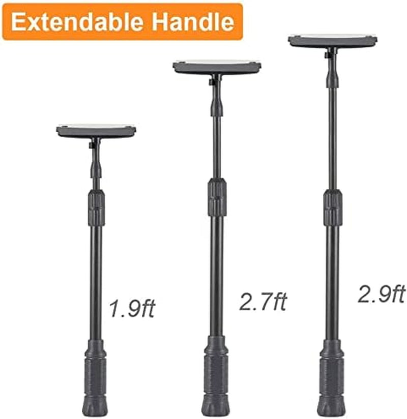 hygger Carbon Fiber 6 in 1 Aquarium Cleaning Tool Kit Algae Scraper Scrubber Pad Sponge Telescopic Handle Fish Tank Brush Cleaner Set for Saltwater Freshwater