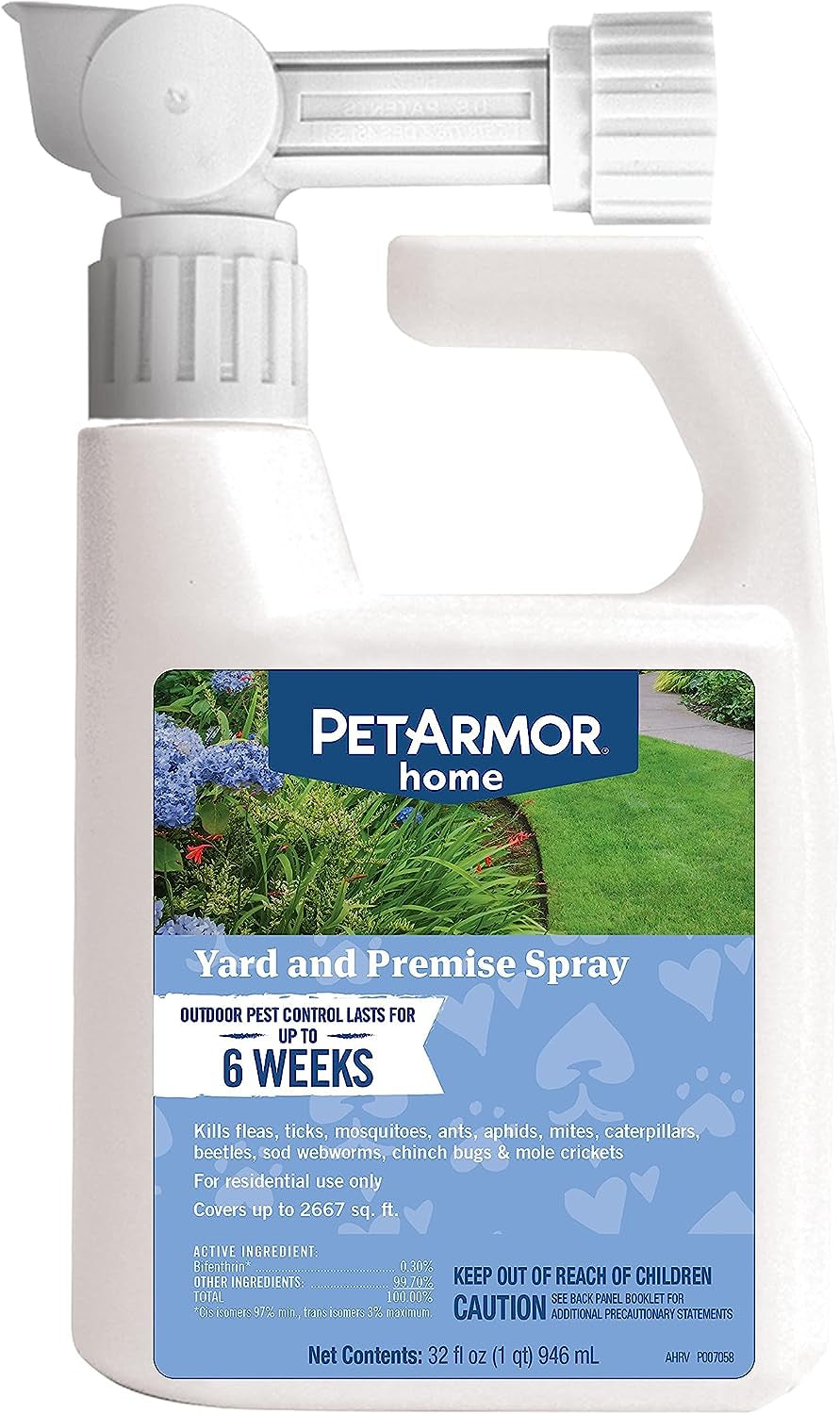 Petarmor Home Yard Spray for Dogs, Kills and Protects against Fleas, Ticks, Mosquitoes, Ants, and Other Bugs, 32Oz