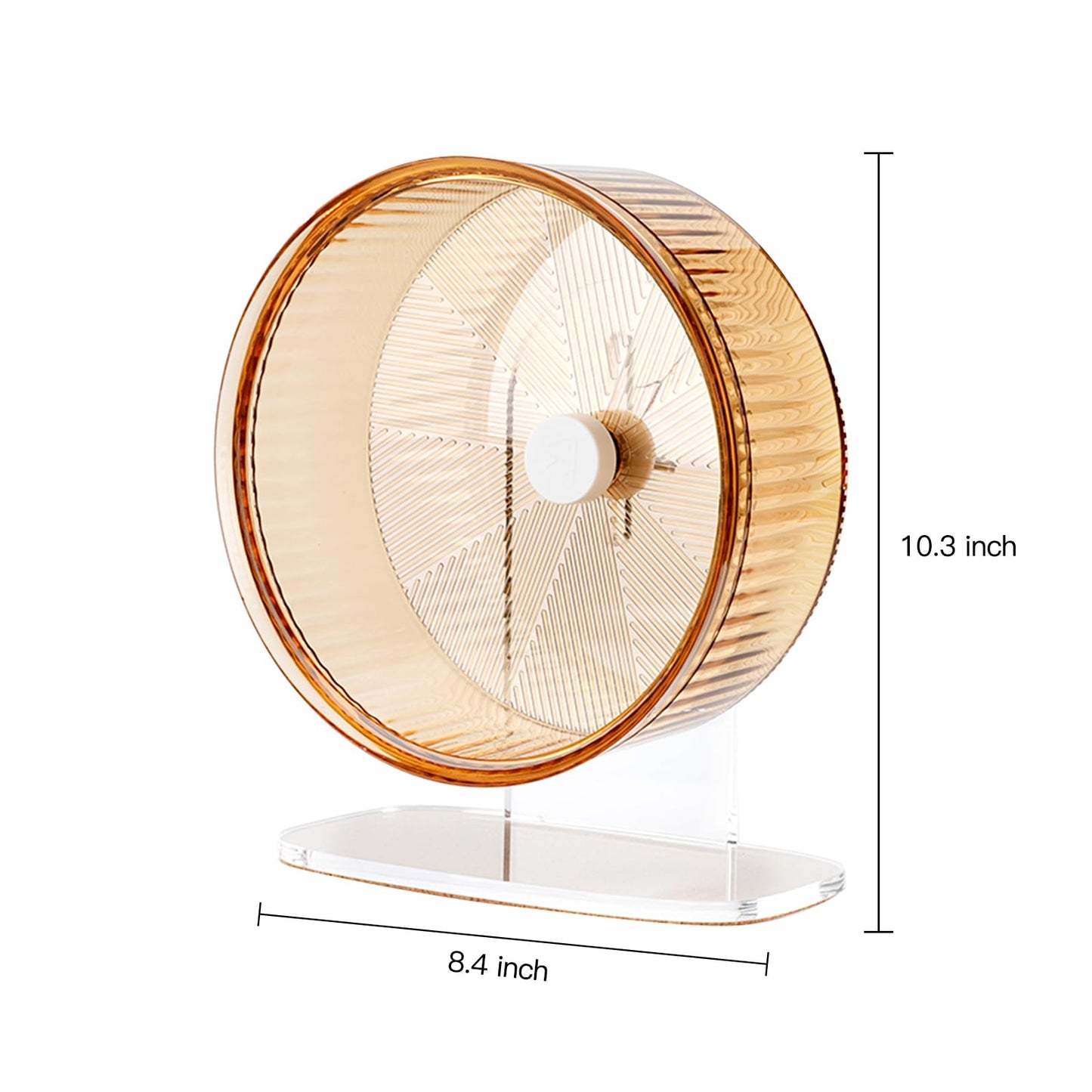 Super-Silent Hamster Exercise Wheel: Silent Spin Toys Hamster Running Wheels with Height Adjustable Stand for Hamsters Gerbils Mice Or Other Small Animals -8.5inch Yellow