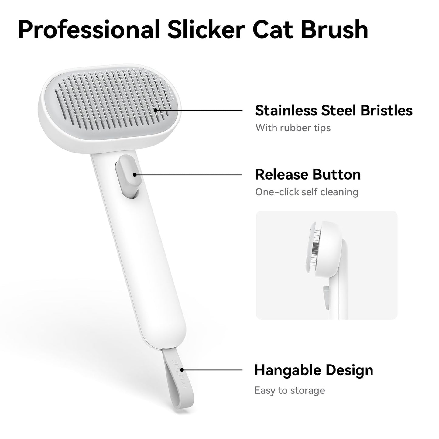 Aumuca Cat Brush for Shedding, Cat Brushes for Indoor Cats, Cat Brush for Long or Short Haired Cats, Cat Grooming Brush Cat Comb for Kitten Rabbit Massage Removes Loose Fur
