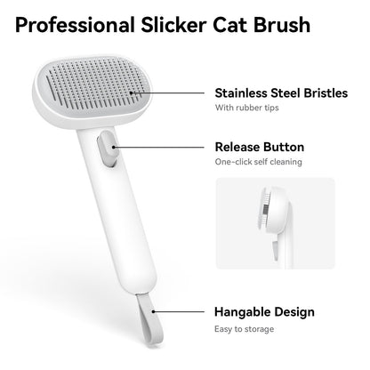 Aumuca Cat Brush for Shedding, Cat Brushes for Indoor Cats, Cat Brush for Long or Short Haired Cats, Cat Grooming Brush Cat Comb for Kitten Rabbit Massage Removes Loose Fur