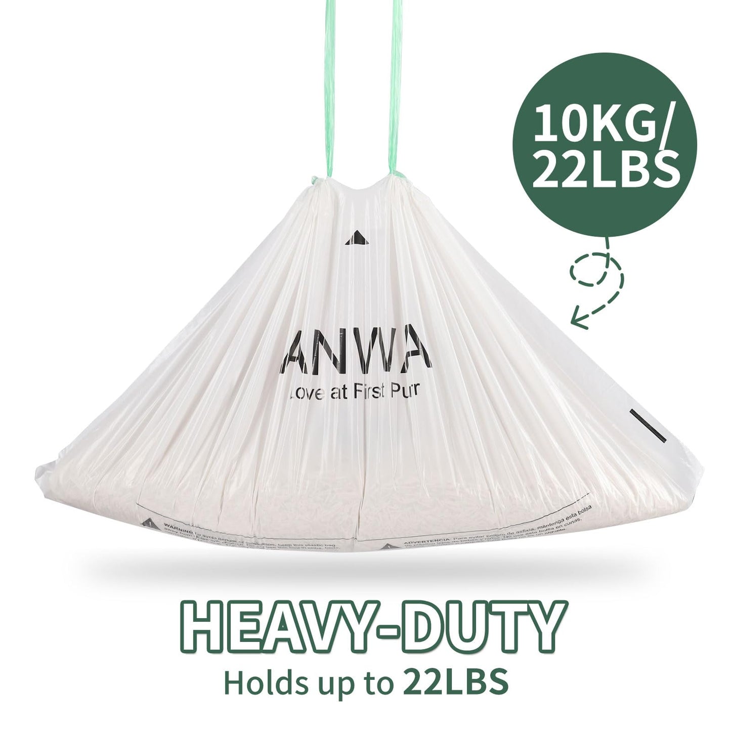 ANWA 40 Count Cat Litter Box Liners for Automatic Cat Litter Box and Litter Box Robot 4/5, Heavy-Duty, Extra Thick