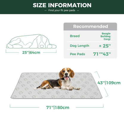 FXW Washable Pee Pads for Dogs, Puppy Pads with Super Absorbent, Specifically Designed for FXW Rollick/Homeplus 32/40/45inch 6 Panels Dog Playpen, 43" x 71" Rectangle, Khaki, 1 Pack