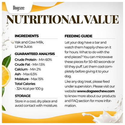 Dogsee Original Yak Cheese Himalayan Dog Chews 1lb (Medium - 6 Bars) | 100% All Natural | Dog Treats Medium Breed | Dog Chews Long Lasting for Aggressive Chewers | High Protein | Dental Sticks