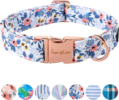 Unique Style Paws Dog Collar Metal Buckle Collar Gift for Small Medium Large Boys Girls Dogs