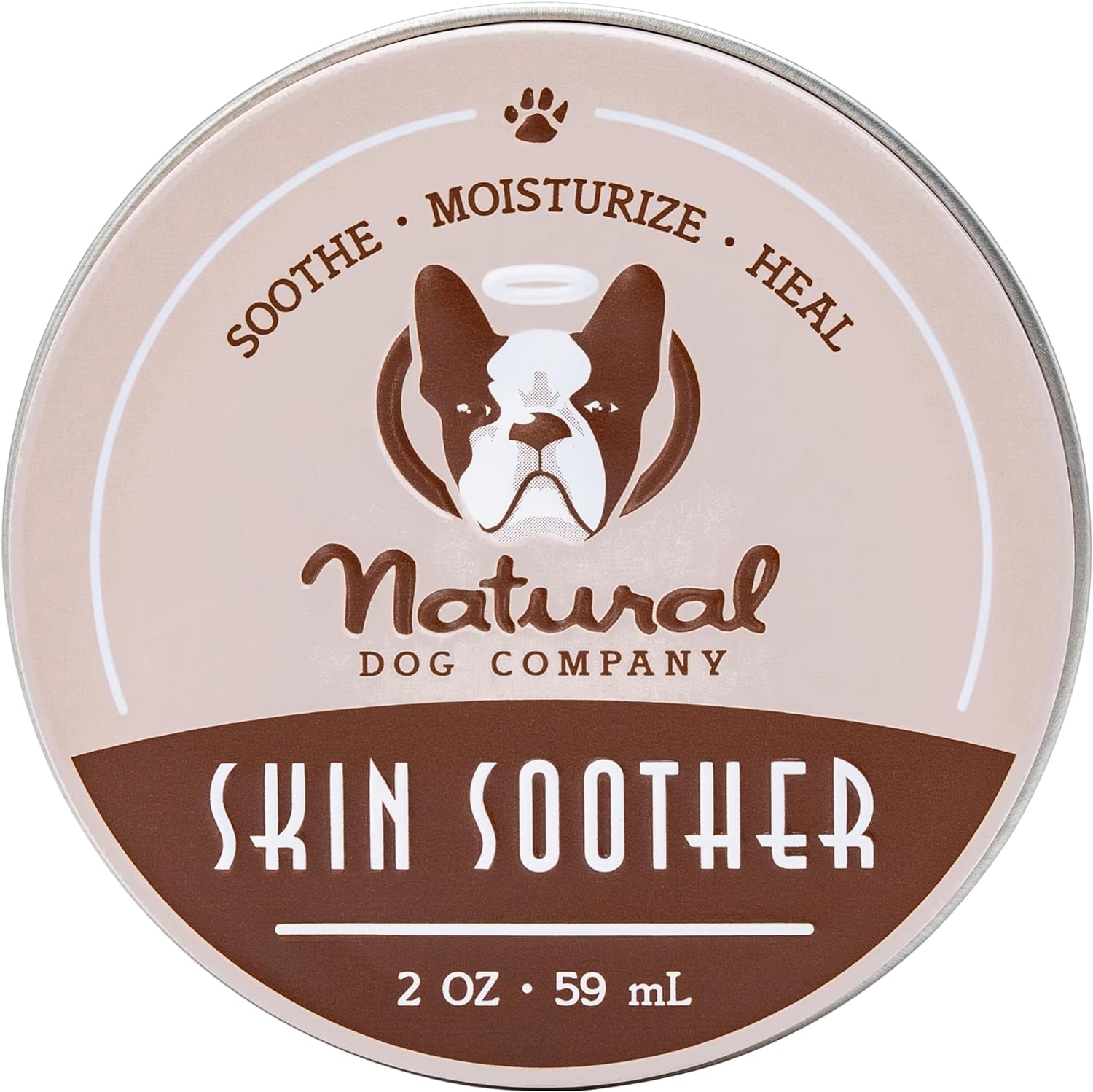 Natural Dog Company Skin Soother, 2 Oz. Tin, Allergy and Itch Relief for Dogs, Dog Moisturizer for Dry Skin, Dog Lotion, Ultimate Healing Balm, Dog Rash Cream