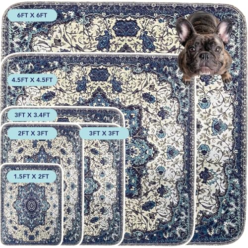 PUPIBOO Washable Pee Pads for Dogs and Cats - Super Absorbent Reusable Puppy Training Pads - 100% Waterproof, Leak-Proof & Non-Slip Whelping Pads for Pet Housebreaking