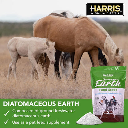 Harris Food Grade Diatomaceous Earth for Pets, for Cats, Dogs, Horses and Pets, 2Lb