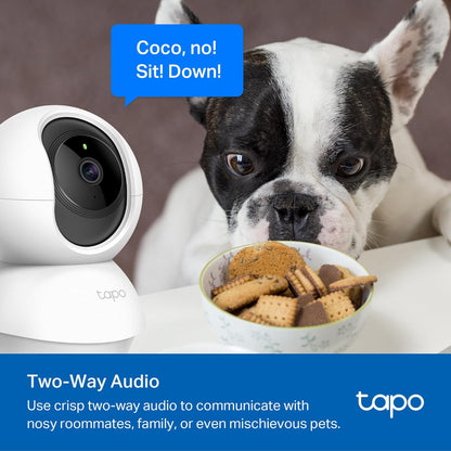 TP-Link Tapo 2K Pan/Tilt Security Camera for Baby Monitor, Dog Camera w/Motion Detection, 2-Way Audio, Siren, Night Vision, Cloud & SD Card Storage, Works with Alexa & Google Home, 2-Pack (C210P2)