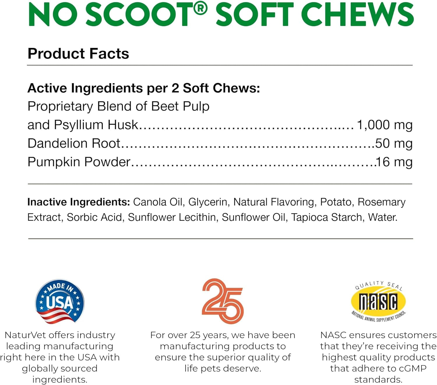 Naturvet Scoopables No Scoot for Dog Bite - Anal Gland Support for Dogs - Supports Normal Bowel Function - Chewable Stool & Bowel Health Pet Supplement - Pumpkin, Psyllium Husk, & Beet Pulp | 11Oz Bag